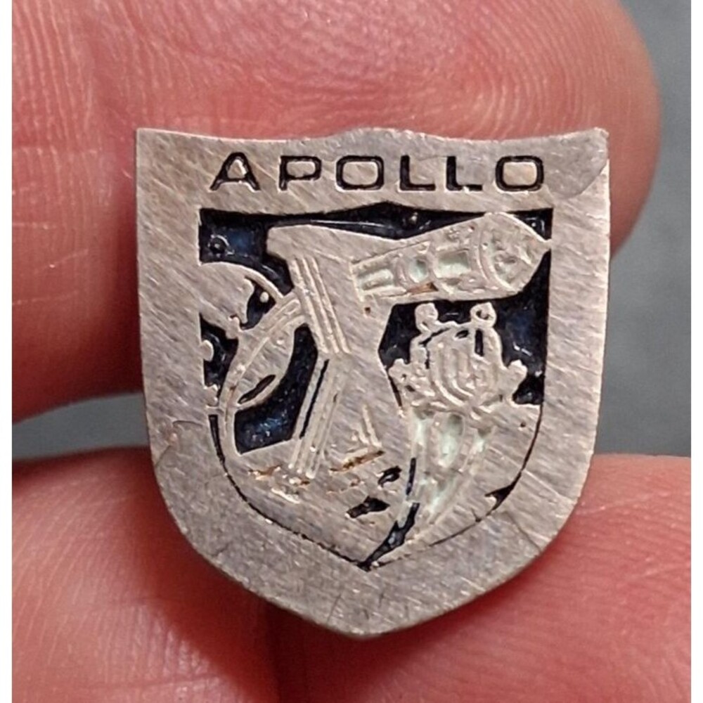 Vintage Apollo 10 Lapel Pin Space Rocket Emblem Badge
